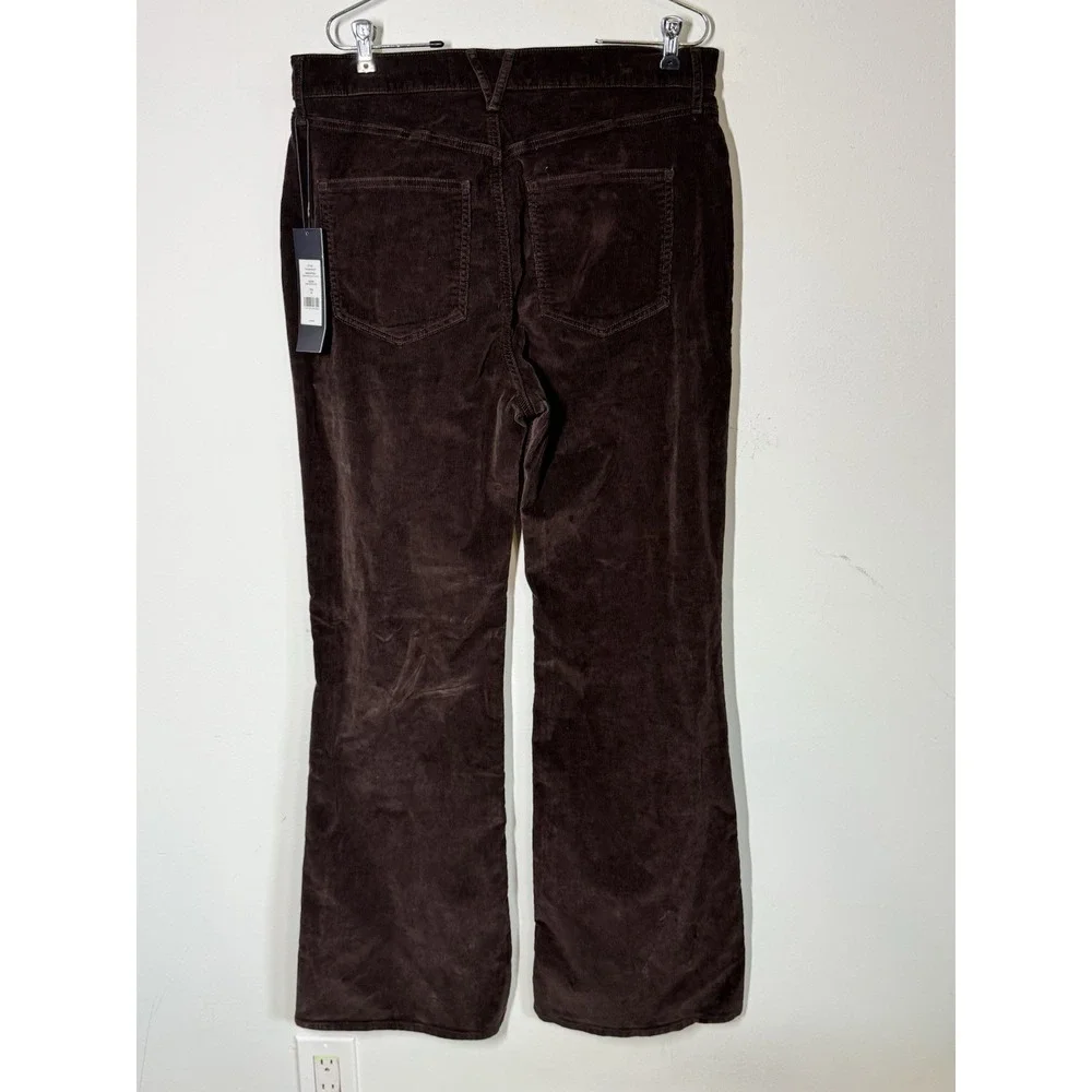 Veronica Beard Women's Brown Crosbie Corduroy High Waist Wide Leg Jeans Pants 32
